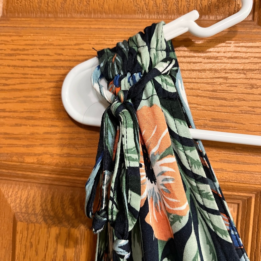 Lascana Floral Tie Shoulder Jumpsuit in Blue and Green-NWOT #30 - Picture 9 of 10